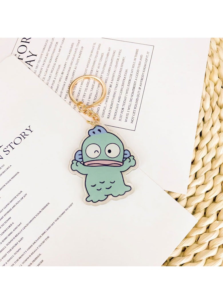 1-Piece Sanrio Hankyodon Acrylic Keychain