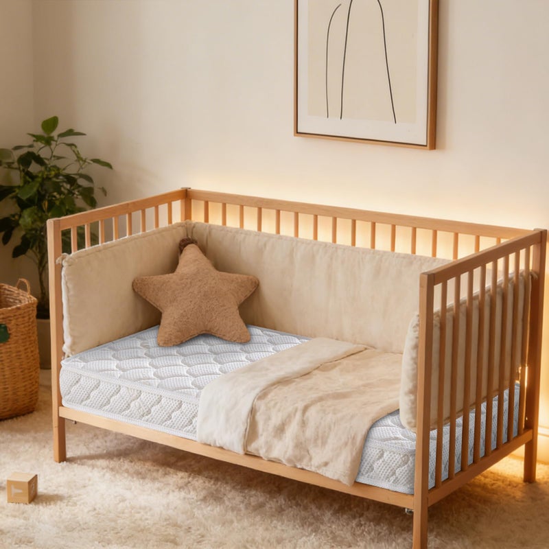 Tiankehan مرتبة سرير الأطفال والرضع تيانكيهان المميزة - 52"x27.6"x5"، قماش محبوك 100%، ناعمة، تمتص الرطوبة وقابلة للتنفس، تناسب أسرّة الأطفال القياسية وأسرّة الرضع - Image 2