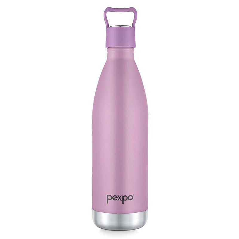Pexpo Erica Stainless Steel Vacuum Insulated Hot Cold Flask 750ml Rosy Brown Home Office Gym Outing School Ideal for Adults Kids - Image 1