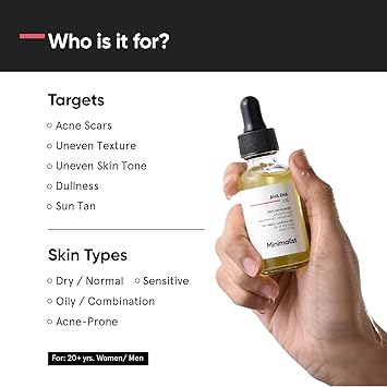 Minimalist 10 AHA BHA Exfoliating Serum For Beginners AHAs Lactic Acid Glycolic Acid BHA Salicylic Acid Serum 30 ml Pack of 1 - Image 2