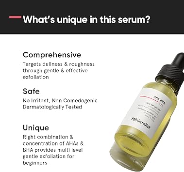Minimalist 10 AHA BHA Exfoliating Serum For Beginners AHAs Lactic Acid Glycolic Acid BHA Salicylic Acid Serum 30 ml Pack of 1 - Image 3