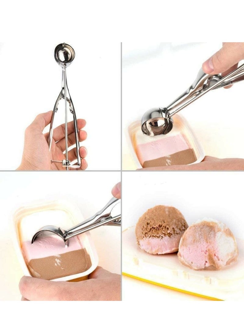 Generic - New 6CM ICE CREAM SCOOP STAINLESS STEEL ICE CREAM SPOON BALL SCOOPER - Image 1