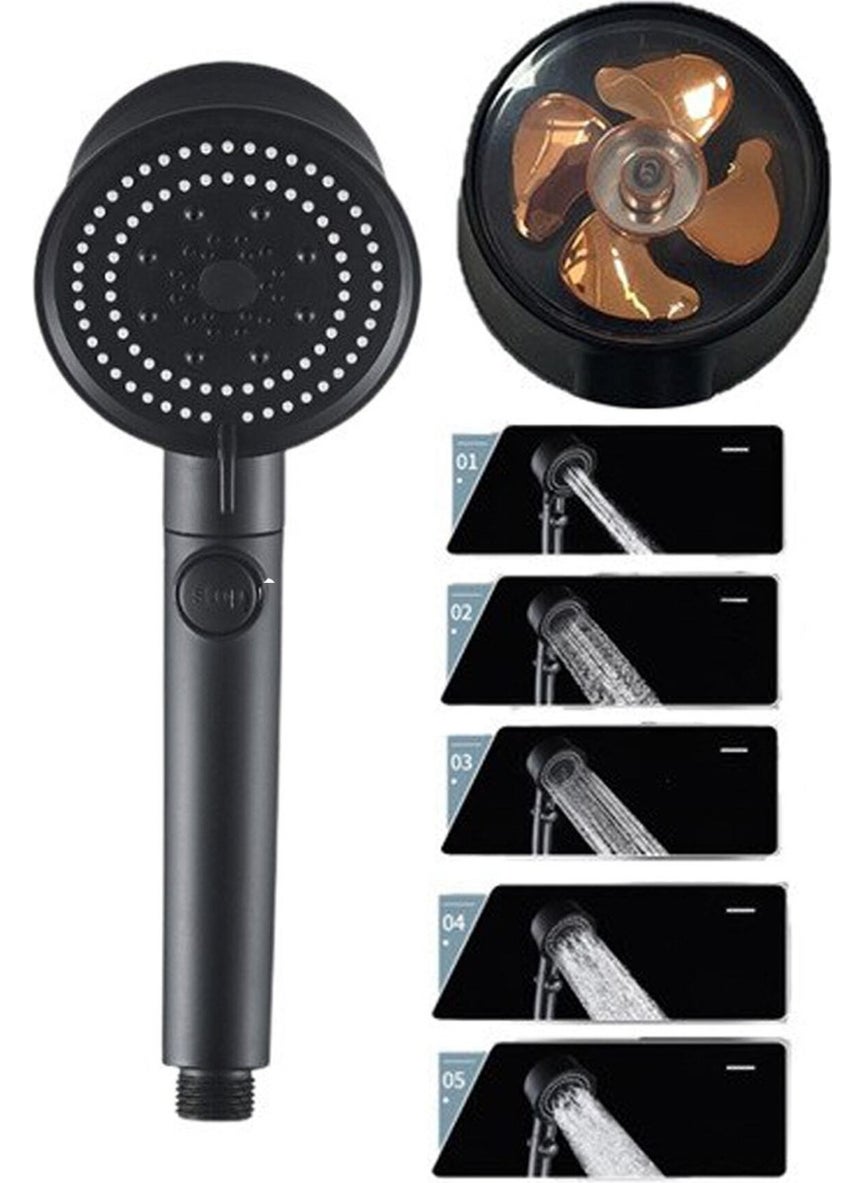 Markafox New Generation High Pressure Water Saving Shower Head with Stop Start Button 4 Modes Filter Turbo Fan  - Image 3