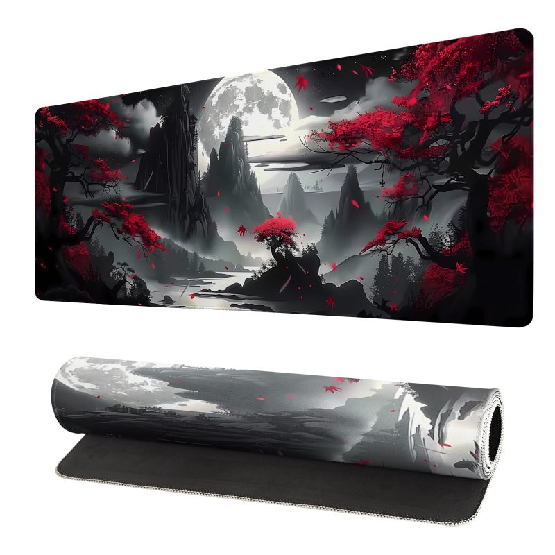 Brecoy Gaming Mouse Pad Desk Pad,Extended Big Mouse Pad,31.5x11.8 Inch Long Computer Keyboard Mouse Mat Mousepad with 3mm Non-Slip Base and Stitched Edge for Gaming and Officeâ€¦ (Dark Canyon) - Image 1