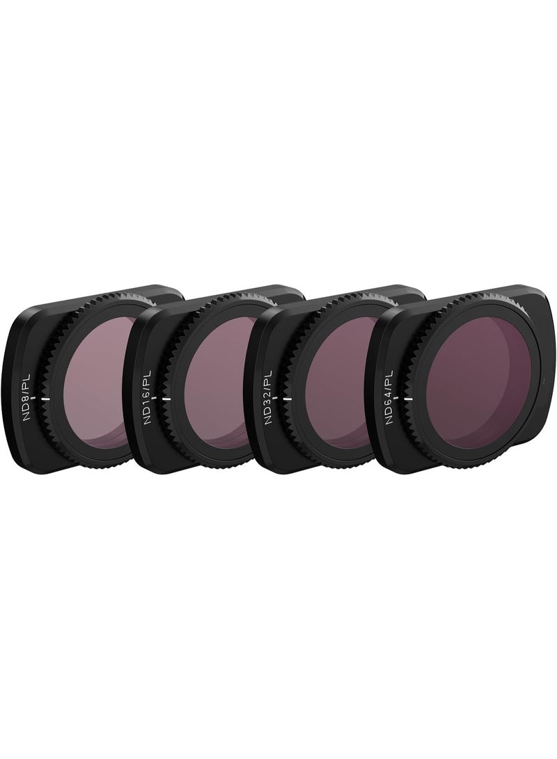 Infi-vo 4 Pack Osmo Pocket 3 Filter Kit，(ND8+ND16+ND32+ND64)Filter Set Compatible with DJI Osmo Pocket 3,Multi-Coated Optical Glass Filter Drone Camera Accessories - Image 1