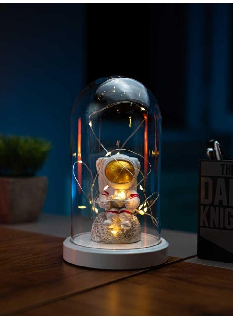 By-Lamp Astronaut Sitting Lamp Gold and Red Striped  - Image 3