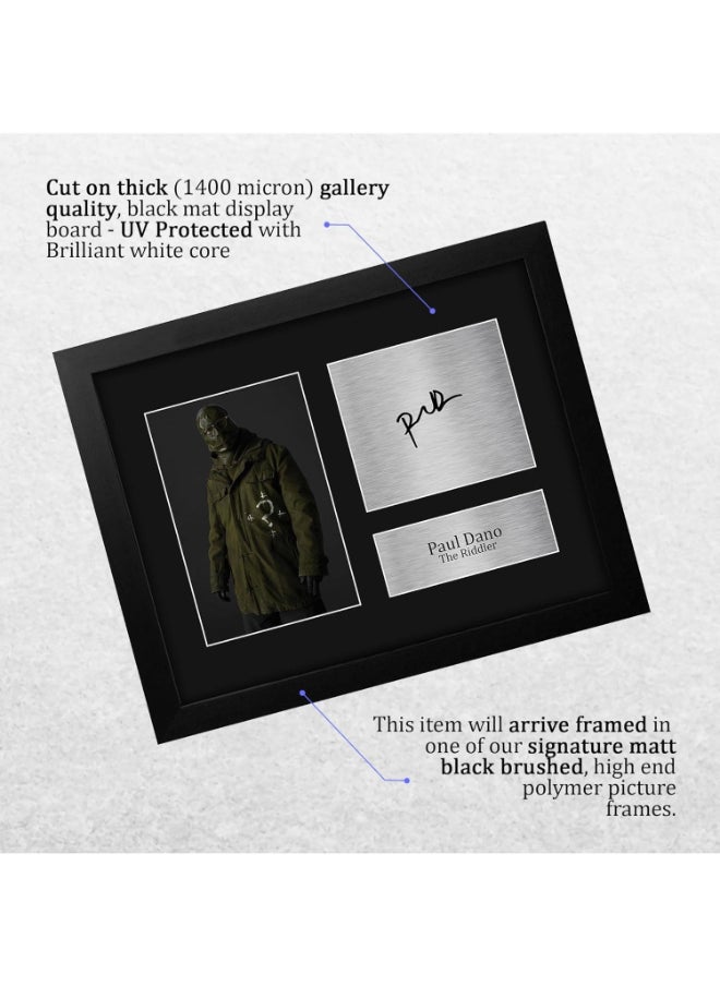 HWC Trading HWC Trading Paul Dano The Batman The Riddler Framed Gifts Printed Signed Autograph Picture for Movie Memorabilia Fans  - Image 3