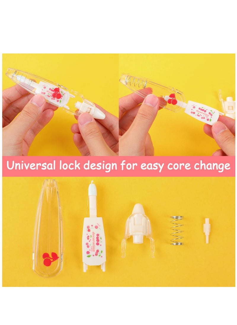 Excefore 6Pcs DIY Cute Animals Press Type Decorative Pen, Ally-Pocket Tape Pen, DIY Lace Decoration Tape Pen, Creative Cartoon Pattern Decorative Tape, Cute Scrapbooking Diary Decorative Correction Tapes  - Image 4