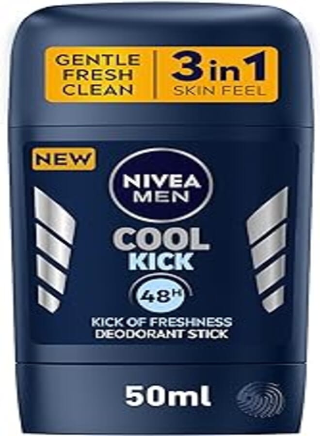 NIVEA MEN Cool Kick, Deodorant for Men, Fresh Scent, Stick 50ml