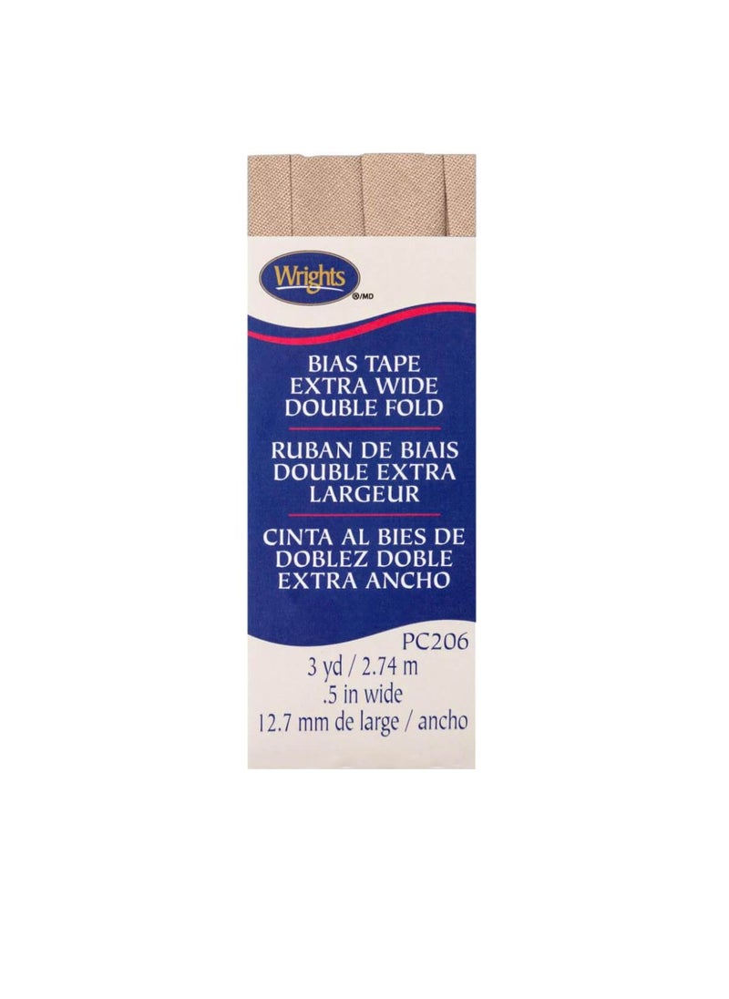 Wrights Double Fold Bias Tape 1/2in x 3yd Taupe  - Image 2