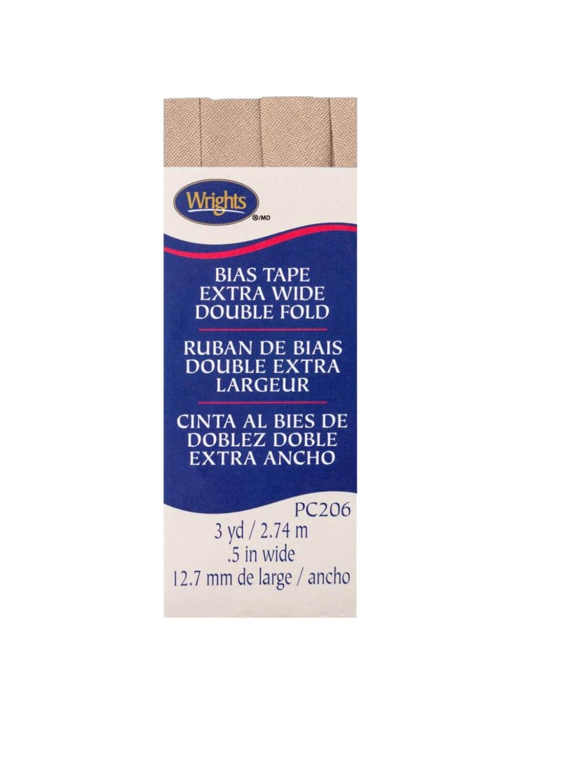 Wrights Double Fold Bias Tape 1/2in x 3yd Taupe  - Image 3