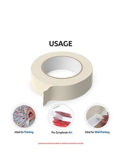 MARKQ Masking Tape 2 inch x 20 yards Beige Strong Adhesive Tape for Painting, Decorating, DIY Home, Office, School Stationery, Arts, DIY Crafts etc [1 Roll]  - Image 4