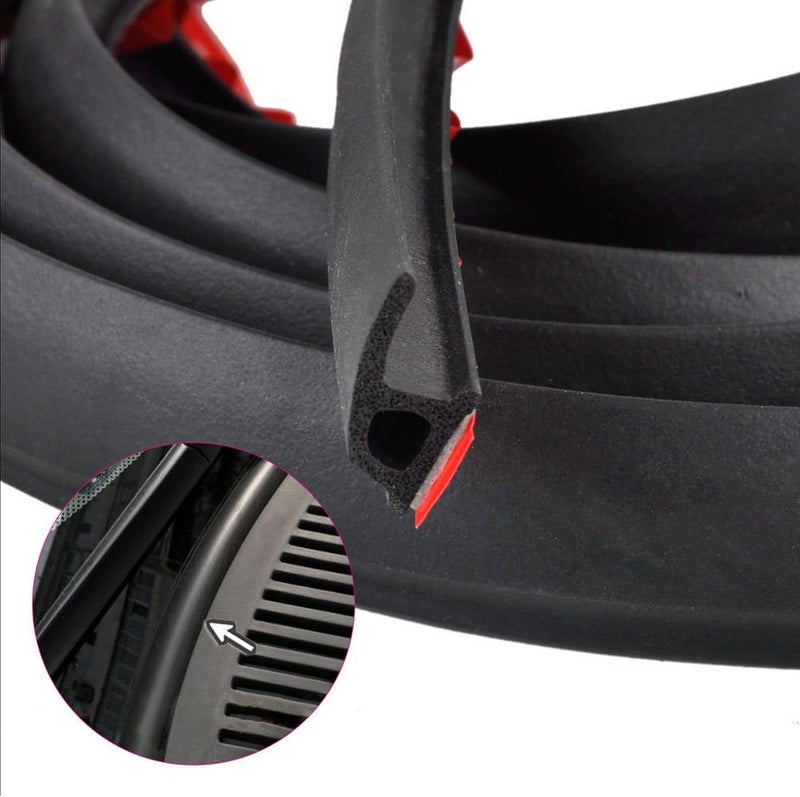 ESUPPORT 157" 4M P Shape Car Door Window Trim Edge Moulding Rubber Weatherstrip Seal Strip - Image 3