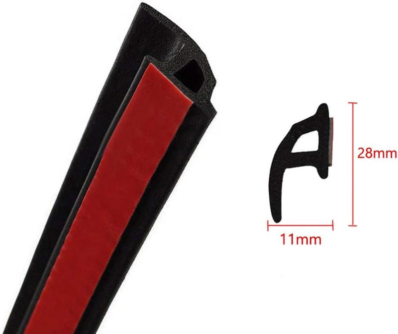 ESUPPORT 157" 4M P Shape Car Door Window Trim Edge Moulding Rubber Weatherstrip Seal Strip - Image 2