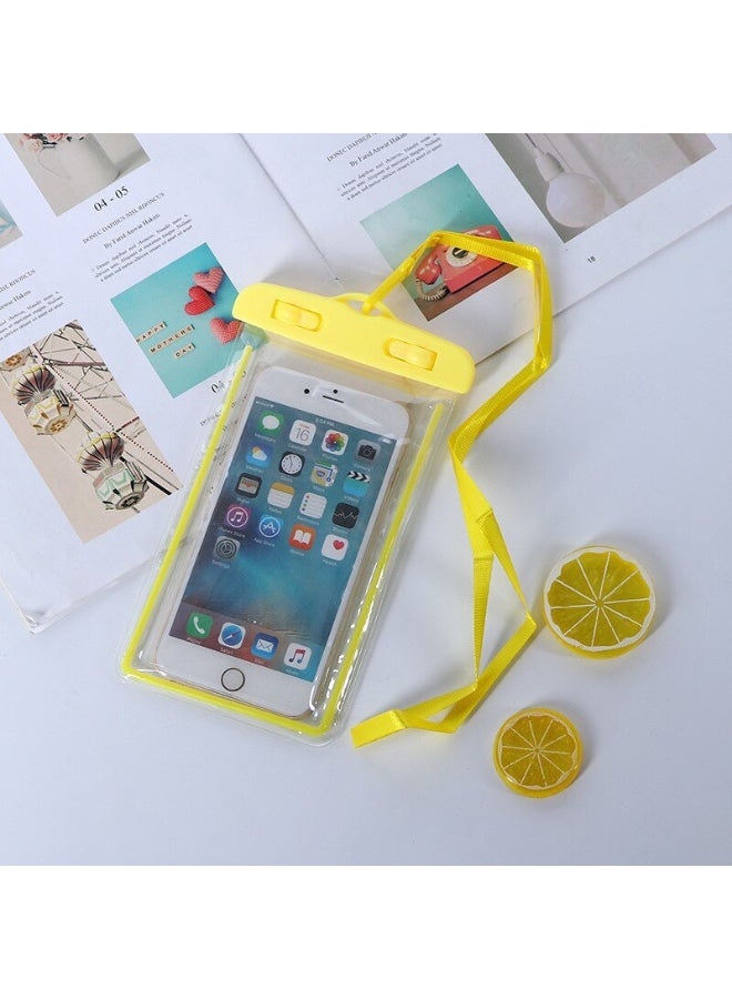 Waterproof Phone bag, Waterproof Airbag Case, Mobile Protection Case for Swimming Pool, iPhone Case Protects from Water, Swimming Phone Case, 1 Case to Protect Phone During Swimming, Sea, Water Parks, and Diving, High-Quality Bag for Waterproof Phone Protection, Case Allows Phone Usage Underwater, Waterproof Case, iPhone Waterproof Protective Cover, Water Protection Case Suitable for Phones like iPhone, Android, Samsung, Huawei, Waterproof Case for Smart Devices - Yellow Color. - Image 2