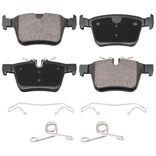HECHENQICHE Rear Ceramic Brake Pads with Hardware Kit for Volvo XC90 S60 XC60, V60 V90 Cross Country for Jaguar XF XE E-Pace, for Land Rover Discovery Sport Range Rover for Vela - Image 1