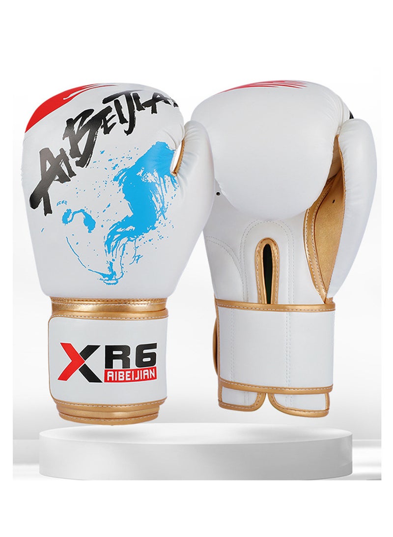 Splendors 12oz Professional Boxing Gloves Super Protection Stability Boxing Train Gloves Punching Bag Gloves White - Image 1