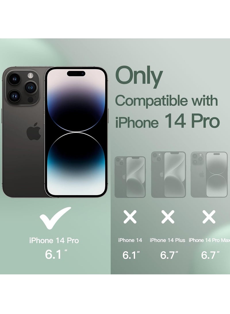 دوسالا جراب iPhone 14 Pro، جراب هاتف من السيليكون السائل لهاتف iPhone 14 Pro مقاس 6.1 بوصة، غطاء واقٍ ناعم حريري ملون (أخضر) - Image 2