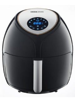 Black and White Digital Air Fryer, 12 Liters, 2000 Watts, Black and Silver - AF-120RD