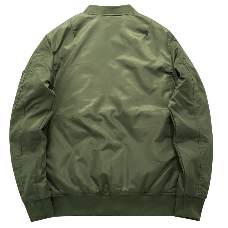 Men'S Plus Size Fat Men'S Sports Casual Stand Collar Cotton-Padded Jacket Thickened Baseball Uniform Loose Cotton-Padded Jacket - Image 5