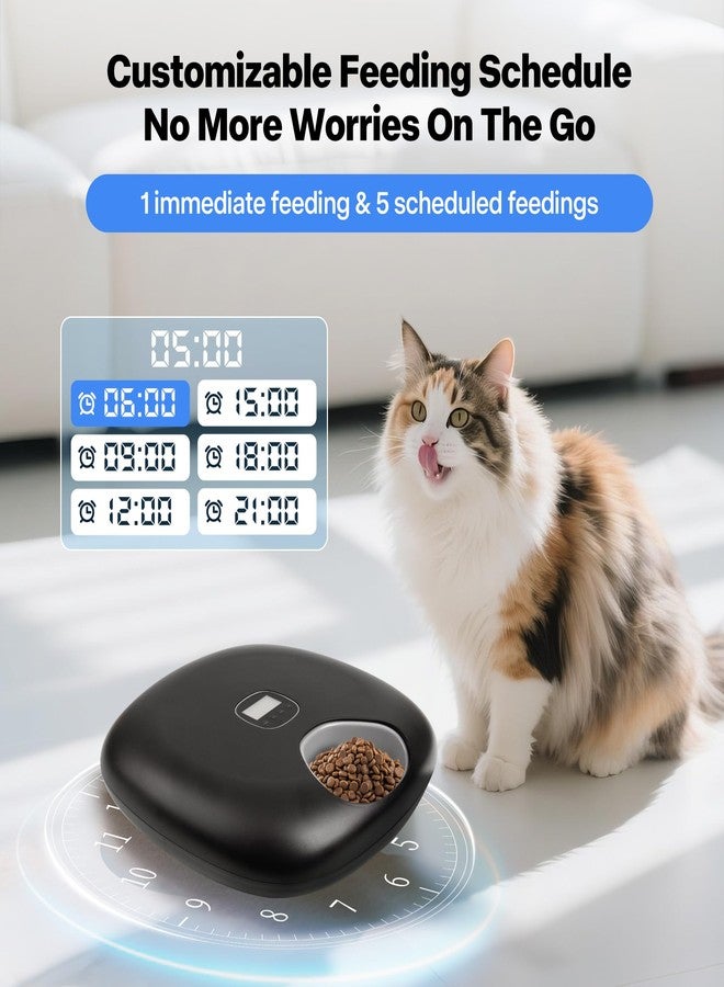 موزع طعام القطط الأوتوماتيكي PetPrime بست وجبات مع عبوتين من الثلج، موزع طعام لاسلكي قابل لإعادة الشحن للقطط والكلاب الصغيرة، طعام رطب أوتوماتيكي، أسود - Image 3