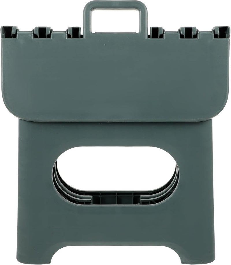 STOBAZA Portable Small Foldable Stool Green Solid Tone Folding Taboret for Bathroom and Adult Seating - Image 1