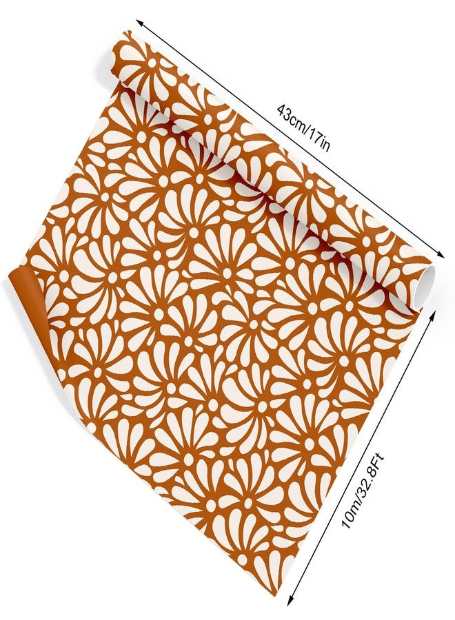 Whaline Cielito Lindo Wrapping Paper -Mini Roll- 17 In x 32.8 Ft Platos De Barro Terracotta Flower Gift Wrap Paper for Mexican Fiesta Cinco de Mayo Party Wrapping Supplies - Image 2