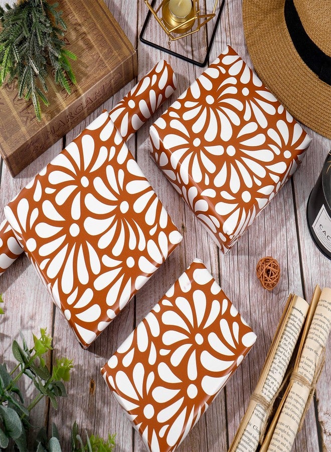 Whaline Cielito Lindo Wrapping Paper -Mini Roll- 17 In x 32.8 Ft Platos De Barro Terracotta Flower Gift Wrap Paper for Mexican Fiesta Cinco de Mayo Party Wrapping Supplies - Image 5