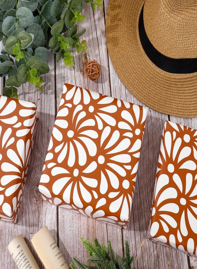 Whaline Cielito Lindo Wrapping Paper -Mini Roll- 17 In x 32.8 Ft Platos De Barro Terracotta Flower Gift Wrap Paper for Mexican Fiesta Cinco de Mayo Party Wrapping Supplies - Image 4