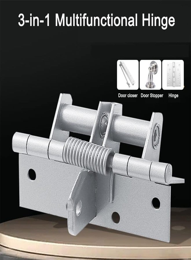 REDUCK Heavy Duty 3-in-1 Self-Closing Garage Door Hinge - Automatic Spring Hinge with 90° Positioning, Anti-Rust Folding Shelf Hinge & Invisible Door Closer, Multicolor - Image 3