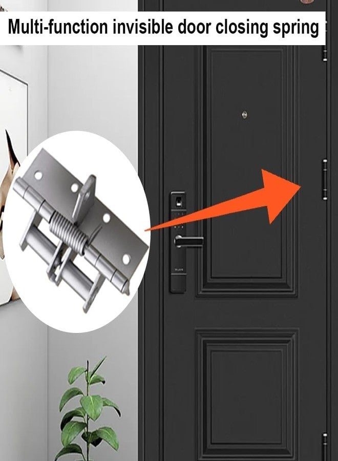 REDUCK Heavy Duty 3-in-1 Self-Closing Garage Door Hinge - Automatic Spring Hinge with 90° Positioning, Anti-Rust Folding Shelf Hinge & Invisible Door Closer, Multicolor - Image 4