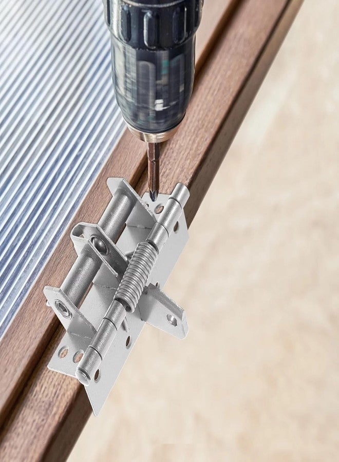 REDUCK Heavy Duty 3-in-1 Self-Closing Garage Door Hinge - Automatic Spring Hinge with 90° Positioning, Anti-Rust Folding Shelf Hinge & Invisible Door Closer, Multicolor - Image 2