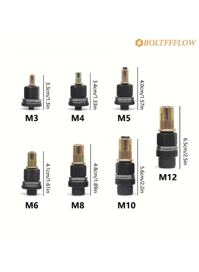 7 قطع أدوات صواميل البرشام M3 M4 M5 M6 M8 مع مسدس يدوي لسيارات والمعادن وأعمال DIY - Image 5