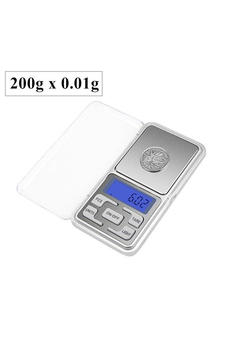 ميزان عالي الدقة 200 غرام (0.01 غرام) ميزان إلكتروني 500 غرام (0.1 غرام) ميزان رقمي جيب