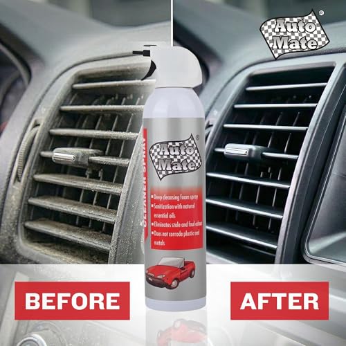 AUTO MATE Car AC Vent Foam Cleaner Spray, Grade 2199 (331ml) | Car AC Smell Remover & Vent Cleaner | Removes Dust, Bacteria & Odour | Improves Cabin Air Quality - Image 3