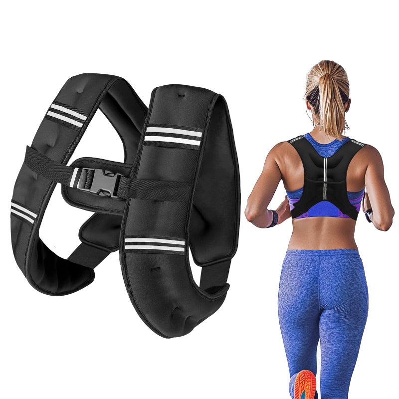 Zikopomi Weighted Vest with Adjustment Straps for Men Women, 8lbs/12lbs/16lbs/20lbs Weight Vest with Reflective Stripes for Workout, Strength Training, Running, Fitness, Hiking, Weight - Image 2