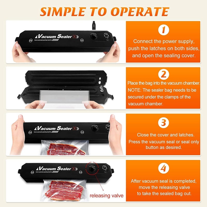DARDRIS Vacuum Sealer Machine Automatic Fresh FoodSealerkitchen Vacuum Packing Machine For Fruits Meat Preservation With Dry Moist Sealing Modes With LED - Image 3