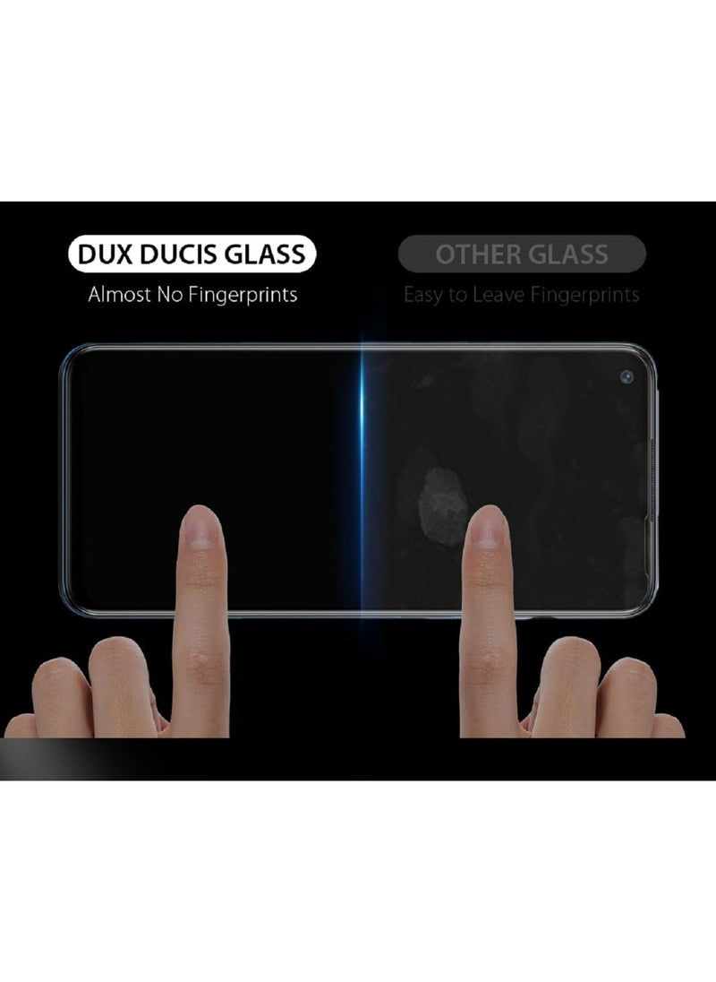 DUX DUCIS - DUX DUCIS 9D Tempered Glass Screen Protector, Designed for OnePlus Nord N200, Medium Alumina Glass Film Full Glue HD Clear Phone Screen Protector - Black - Image 1