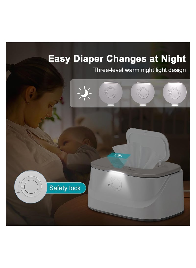 Generic - Portable Baby Wipe Warmer with Light, USB Charging, and Pop-Up Holder - Large Capacity Diaper Warmer for Newborns and Adults, Featuring Three Temperature Settings - Essential Nursery Must-Have. - Image 1