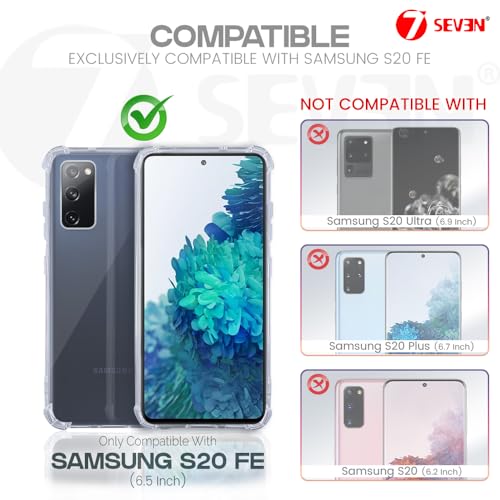 7-Seven 7SEVEN® Back Cover for Samsung Galaxy S20 FE Transparent Mobile Back Case Shock Proof Design Camera Edges Protection Crystal Clear Phone Case Silicon Soft TPU and Flexible Bumper Phone Cover - Image 2