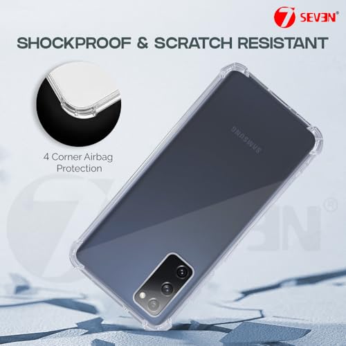 7-Seven 7SEVEN® Back Cover for Samsung Galaxy S20 FE Transparent Mobile Back Case Shock Proof Design Camera Edges Protection Crystal Clear Phone Case Silicon Soft TPU and Flexible Bumper Phone Cover - Image 5