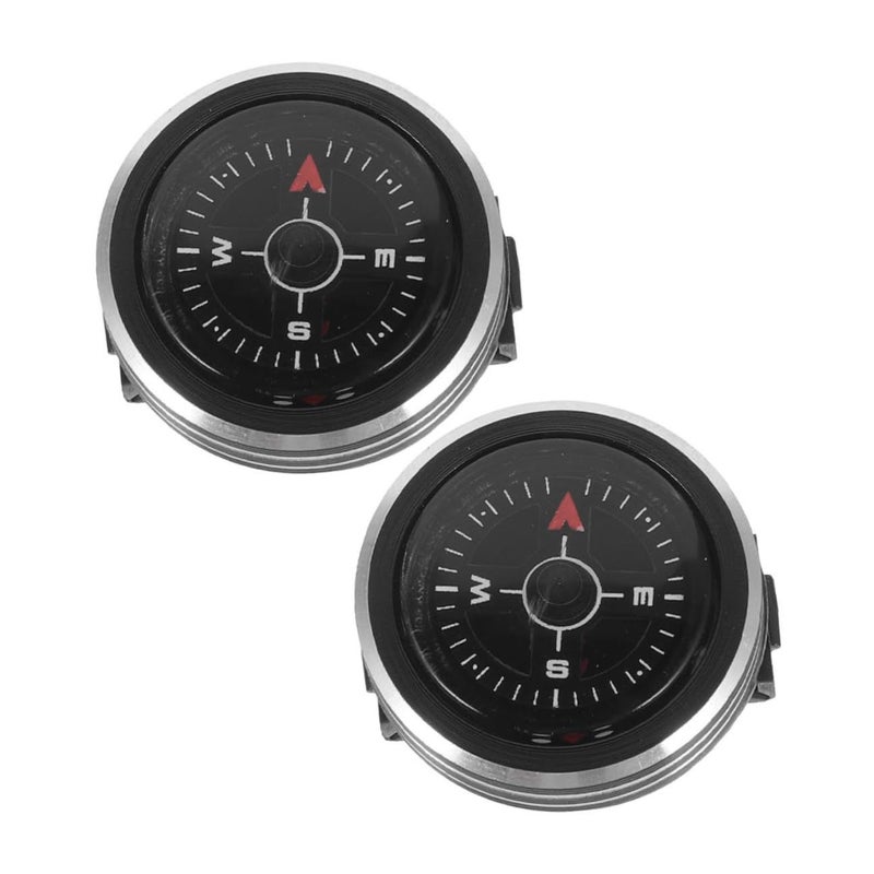 Mini Wrist Compass Portable Hiking Navigation Tool 2pcs for Camping Boating Survival - Image 2