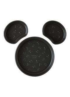 Prestige Prestige New Disney Bake with Mickey Mouse 3 Piece Mickey Head Cake Tins for Baking - Non Stick Cake Tin, Carbon Steel Bakeware, Red & Black  - Image 1