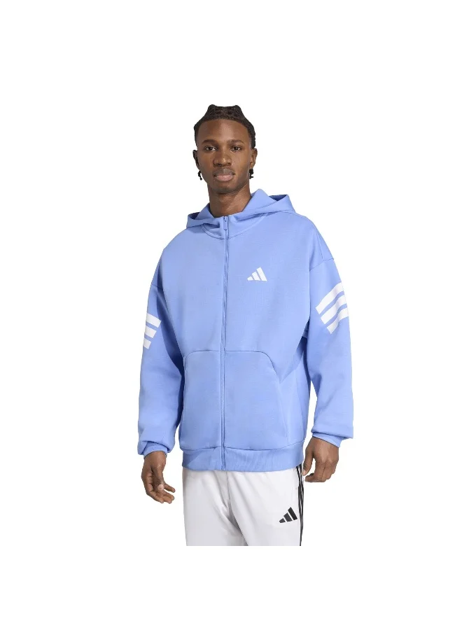 Adidas Adidas M Fi 3S Fz Blue Hooded Track Top Track Tops For Men