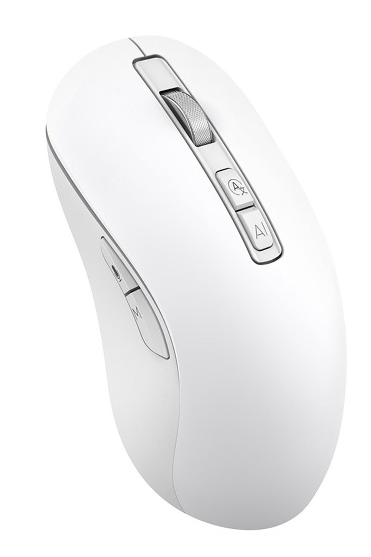 Ai Smart Voice Mouse Rechargeable Dual Mode Bluetooth / 2.4G Wireless Mouse with mic - Ai Functions Real Time Translation - AI writing - ON/Off Button - 4000 DPI - Lightweight For Office Business - Image 1