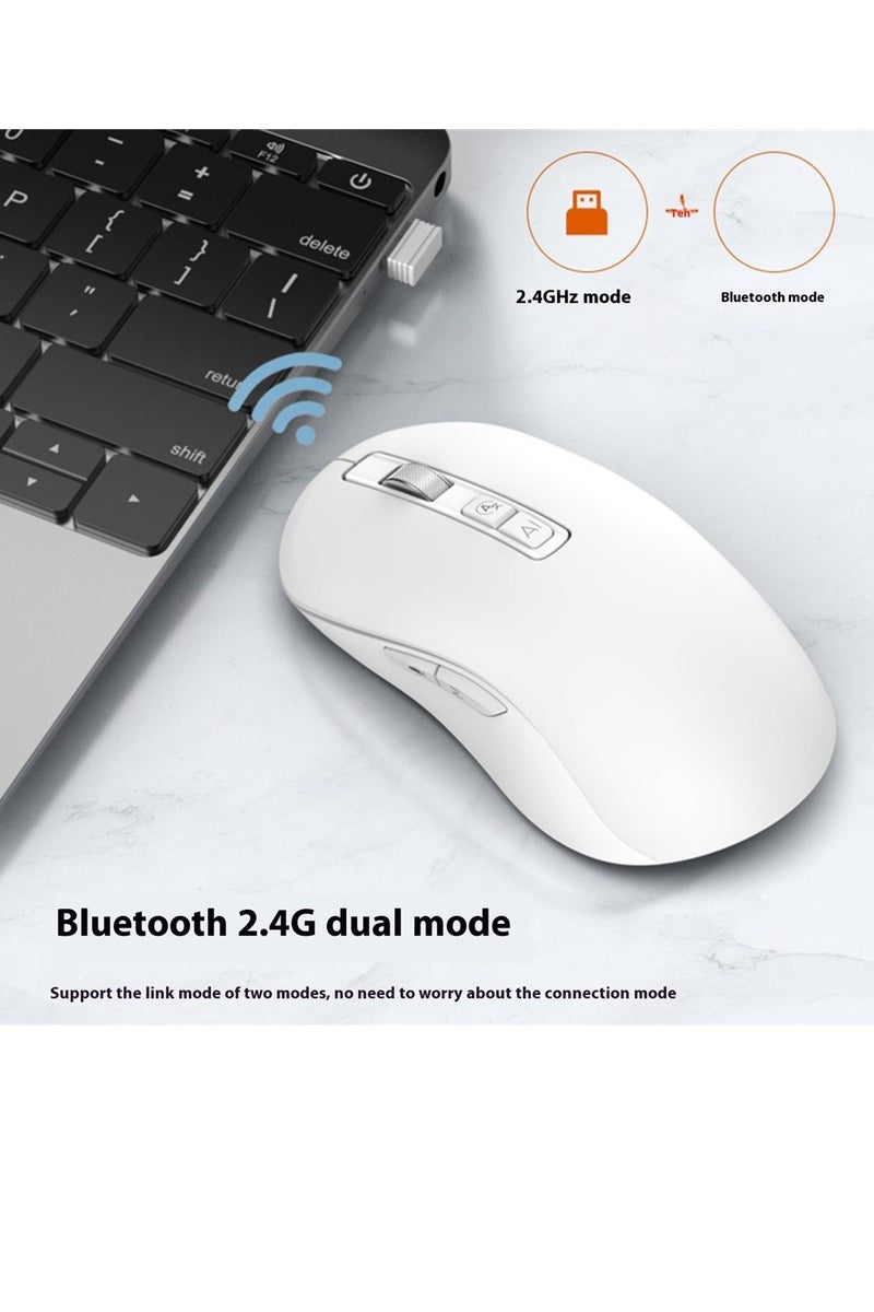 Ai Smart Voice Mouse Rechargeable Dual Mode Bluetooth / 2.4G Wireless Mouse with mic - Ai Functions Real Time Translation - AI writing - ON/Off Button - 4000 DPI - Lightweight For Office Business - Image 2