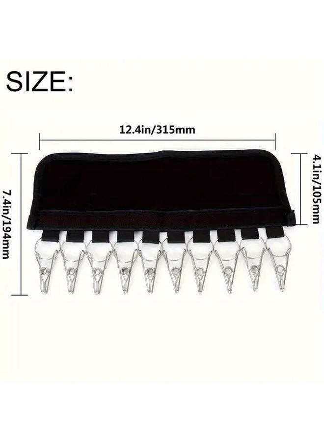 Black Hat Rack Organizer with Multiple Hooks Space Saving Closet Hanger for Caps Storage - Image 3