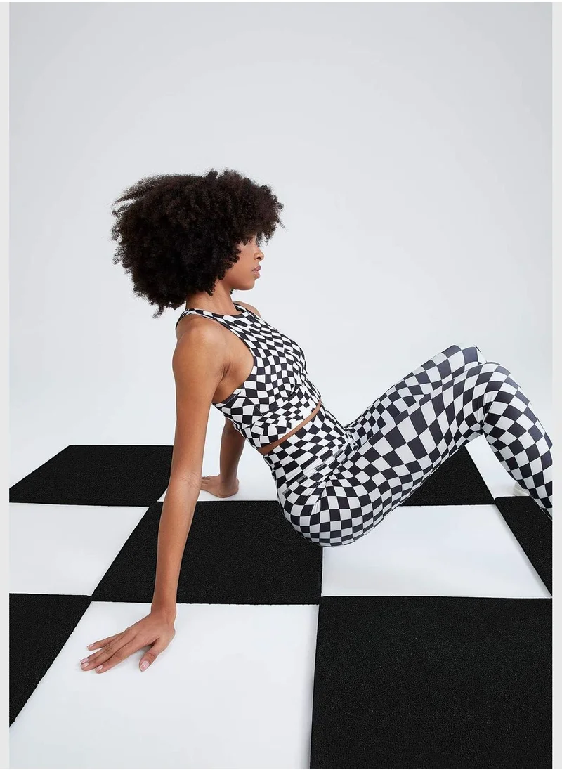 DeFacto Extra Slim Fit Checkers Print Ankle Leggings