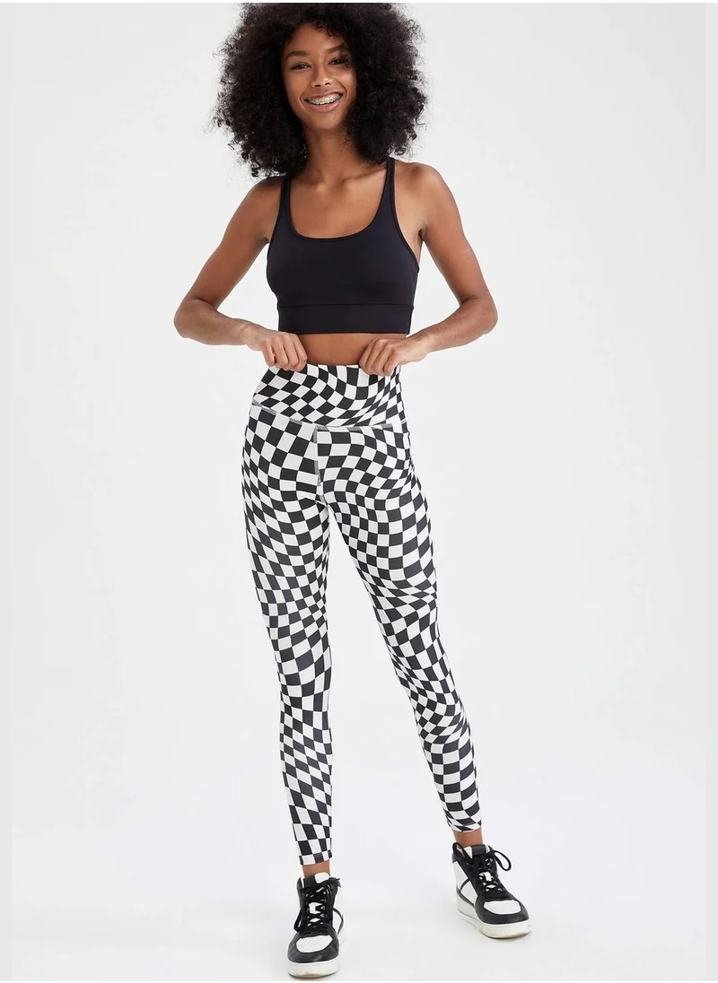 DeFacto Extra Slim Fit Checkers Print Ankle Leggings