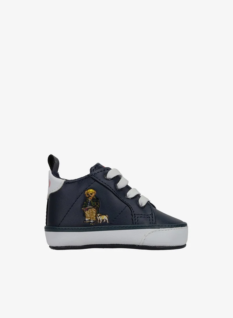 بولو رالف لورين QUILTON BEAR GORE High-Top Sneakers